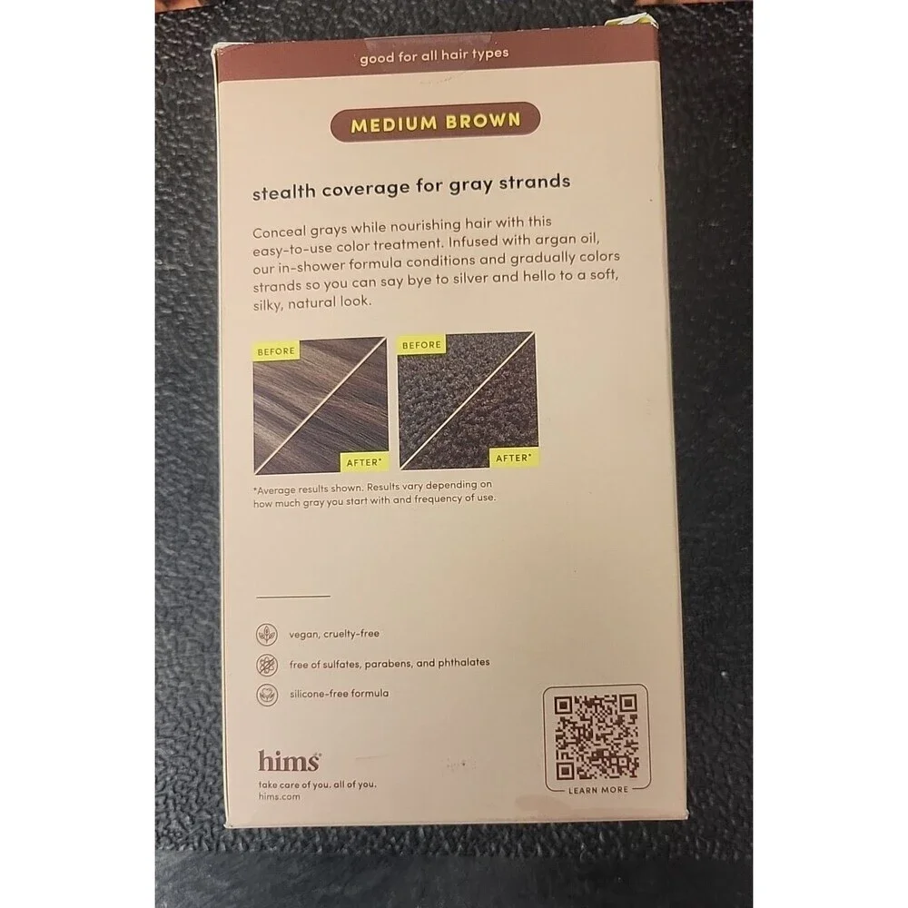 3 HIMS Under Cover Hair Color & Conditioner Medium Brown Color Blends Grays Dye - Picture 4 of 5